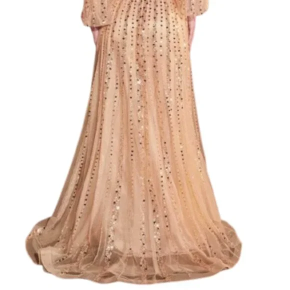 NWT Ladivine CD0240 Mother of the Bride Dress Black Size 20 - Picture 4 of 6